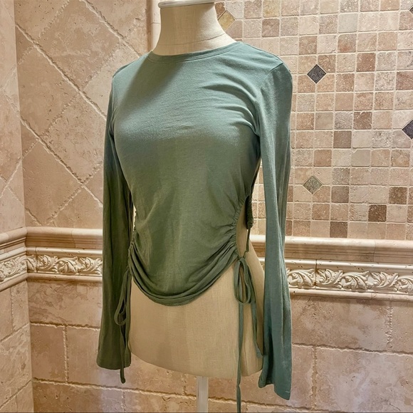 SHEIN Tops - Open Edit Ruched Cut-Out Longsleeve